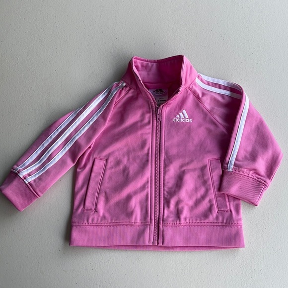 Like New Adidas Pink zip up jacket 9 months - Picture 3 of 7